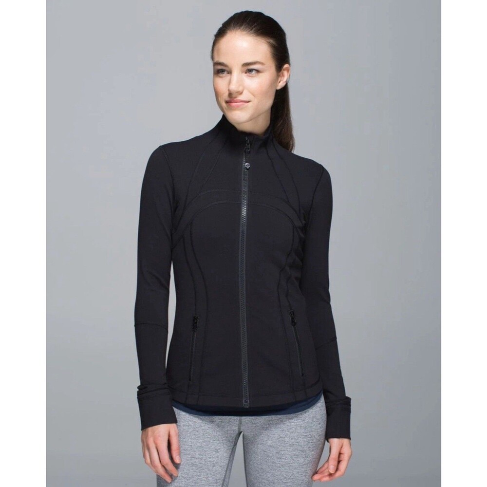 Lululemon Define Jacket Women’s Size 6 Black Full Zip Luon Thumbholes Vent
